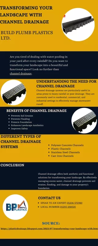 Transforming Your Landscape with Channel Drainage