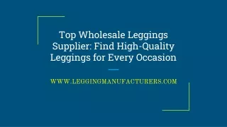 Wholesale Leggings Supplier: Stock Up On Fashionable Activewear Essentials