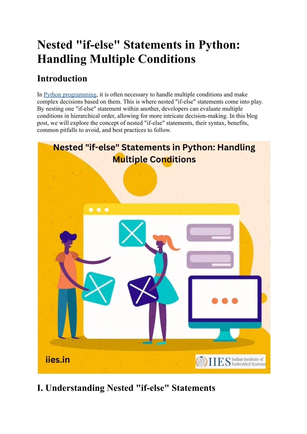 PPT - Nested if-else Statements in Python Handling Multiple Conditions ...