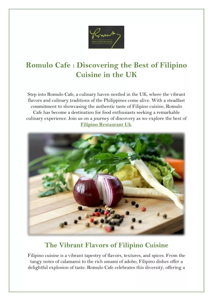 romulo cafe discovering the best of filipino