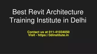 Best Revit Architecture Training Institute in Delhi