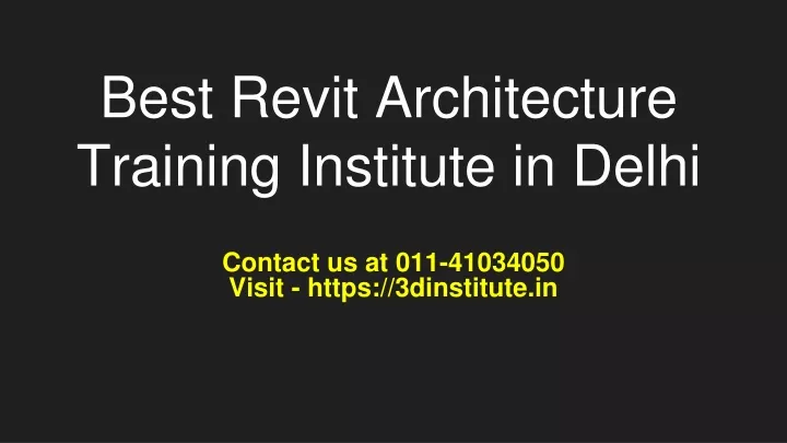best revit architecture training institute in delhi