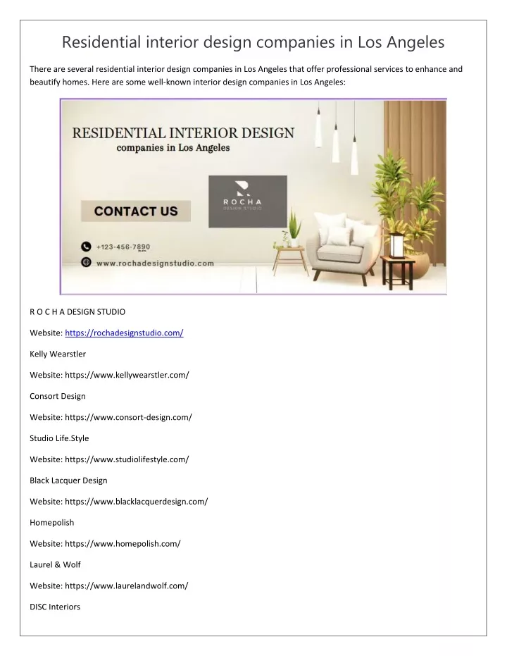 residential interior design companies