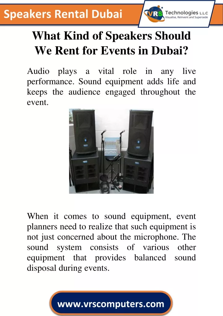speakers rental dubai