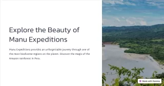 Unforgettable Manu Expeditions: Explore the Pristine Beauty of the Amazon