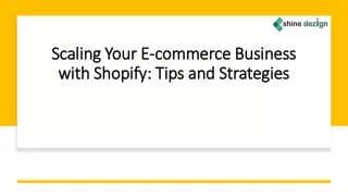 Scaling Your E-commerce Business with Shopify Tips and Strategies_