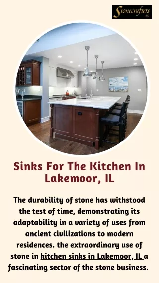 Elevate Your Kitchen With Premium Sinks In Lakemoor, IL