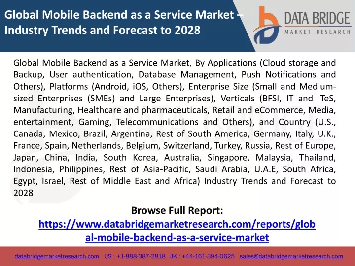 global mobile backend as a service market