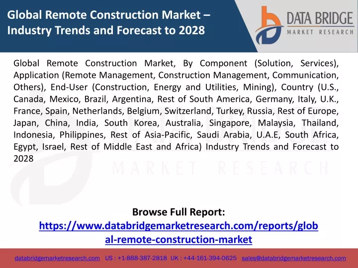 global remote construction market industry trends