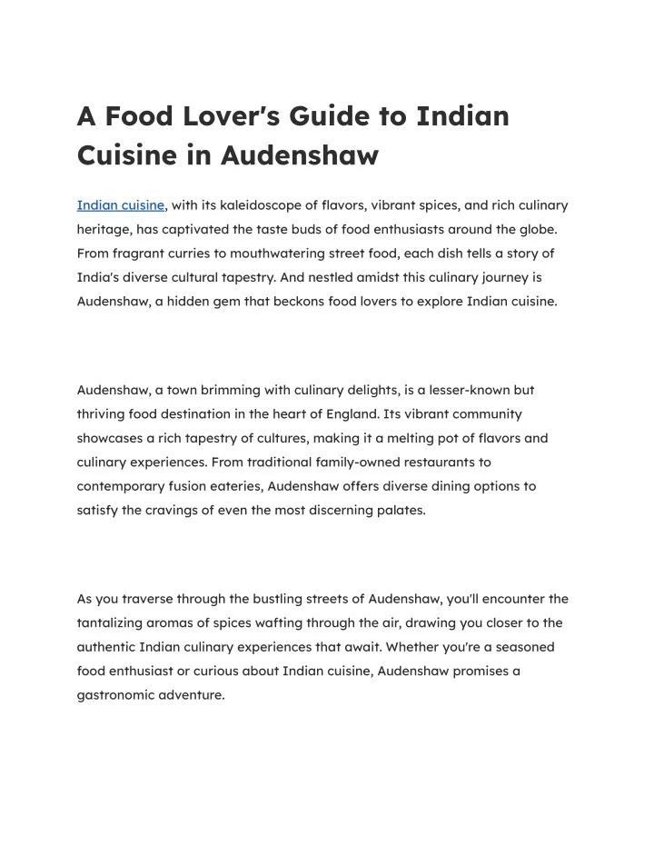 a food lover s guide to indian cuisine