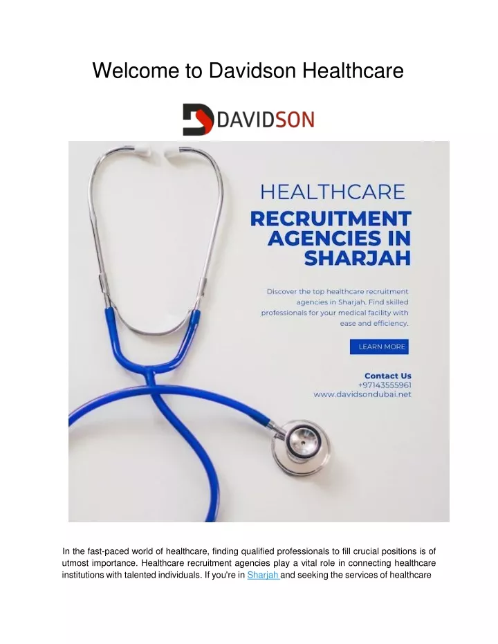 welcome to davidson healthcare