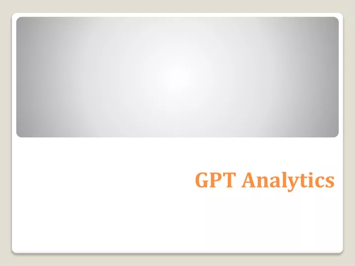 gpt analytics
