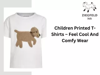 Children Printed T-Shirts – Feel Cool And Comfy Wear