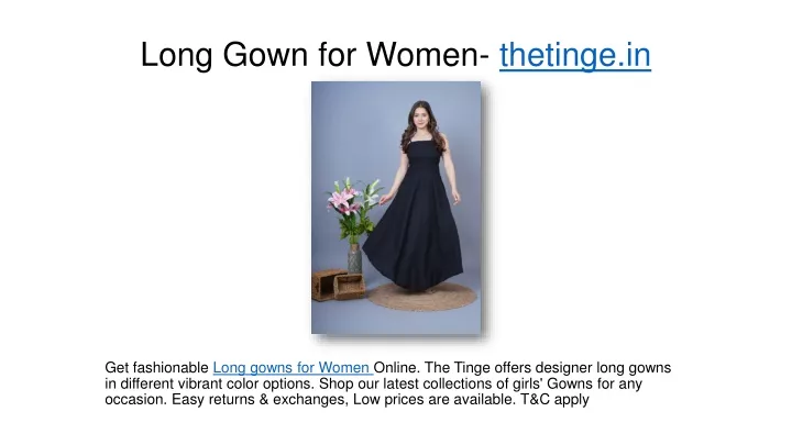long gown for women thetinge in