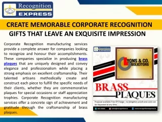 Create Memorable Corporate Recognition Gifts That Leave an Exquisite Impression