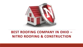 Best Roofing Company in Ohio – Nitro Roofing & Construction
