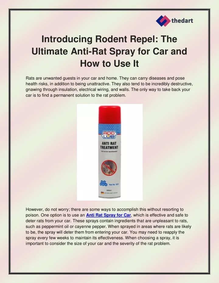 introducing rodent repel the ultimate anti