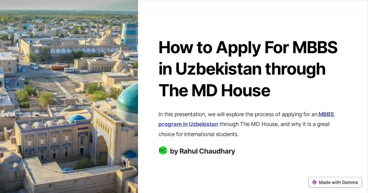 how to apply for mbbs in uzbekistan through