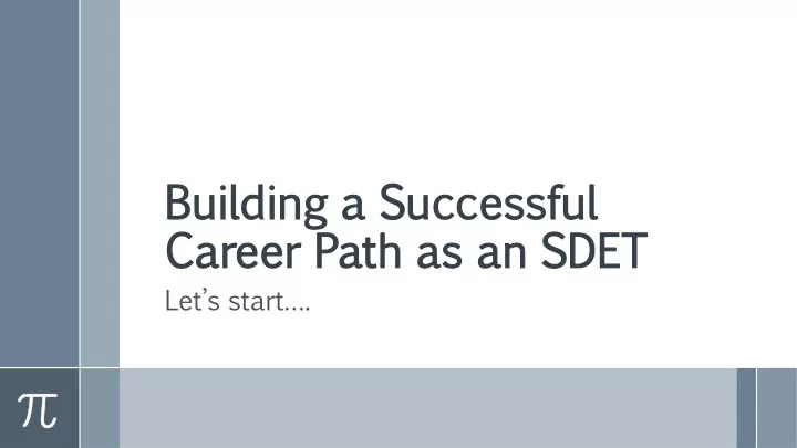 building a successful career path as an sdet