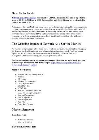 Network As a Service Market Expands Steadily at a CAGR of 26.7 to Hit USD 115.7