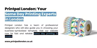 Printpal London Your Same Day Printing Experts in London