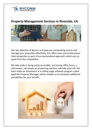 Property Management Services in Riverside, CA