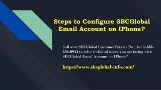 How to Configure SBCGlobal Email Account on iPhone?  1-833-836-0944