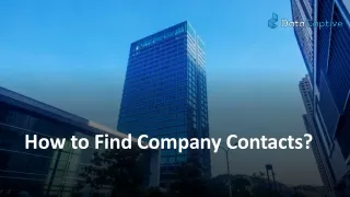 How to find company contacts