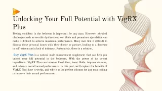 unlocking your full potential with vigrx plus