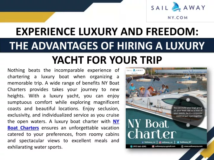 experience luxury and freedom the advantages