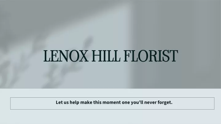 lenox hill florist