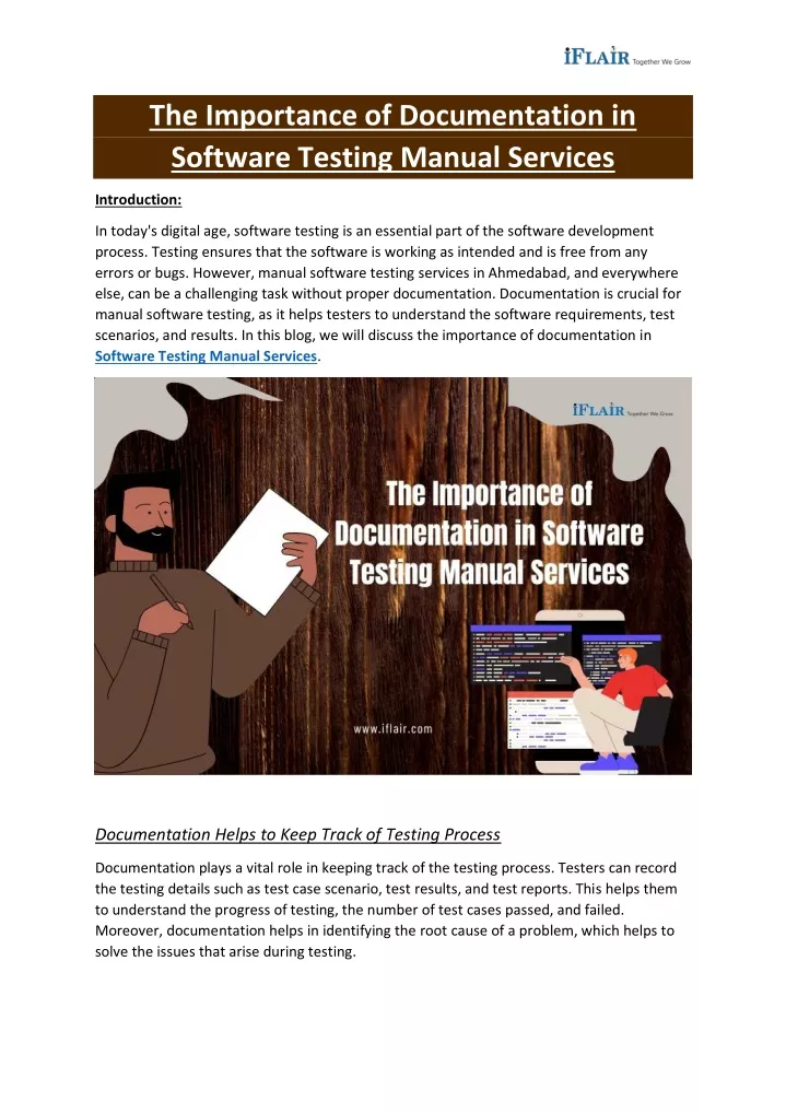 the importance of documentation in software