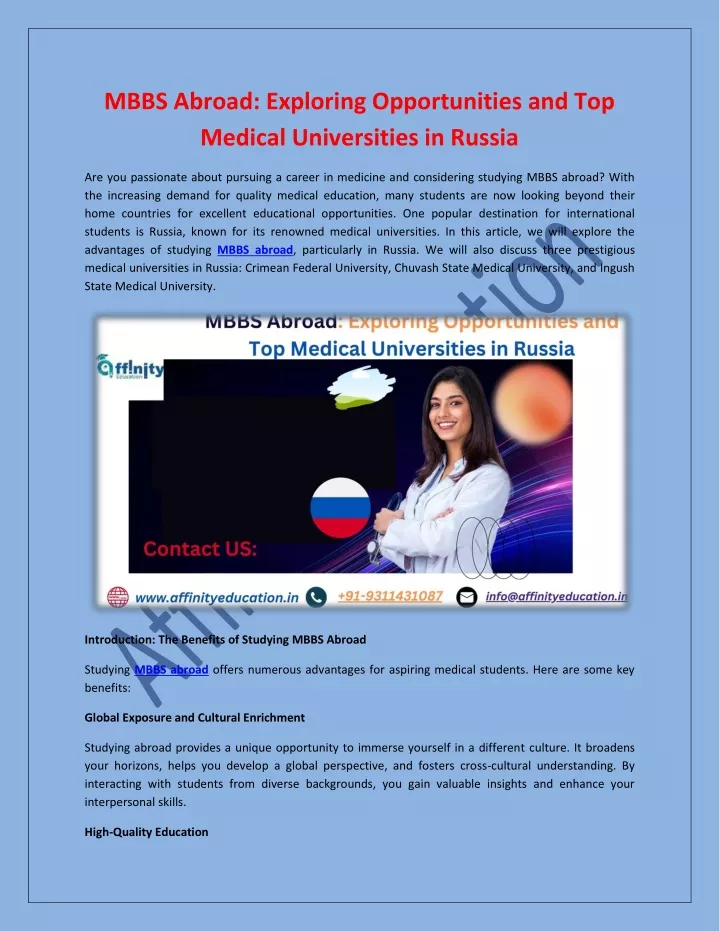 mbbs abroad exploring opportunities
