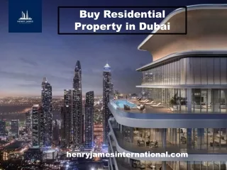 Buy Residential Property in Dubai