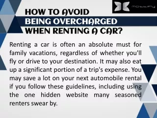 How To Avoid Being Overcharged When Renting A Car