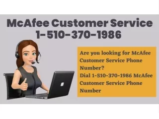 McAfee Customer 1(510-370-1986) Service Phone Number