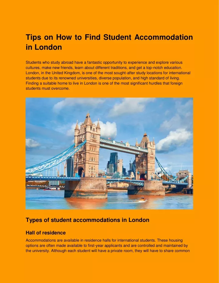 tips on how to find student accommodation
