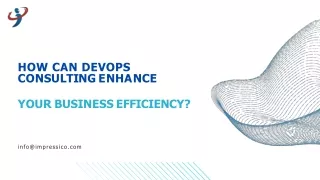 how can devops c o n s u l t i n g e n h a n c e