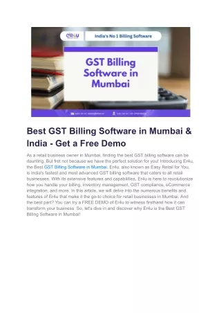 GST Billing Software in Mumbai