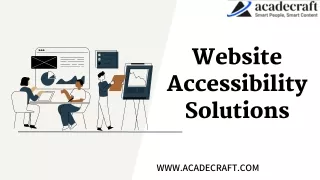 Web accessibility solutions