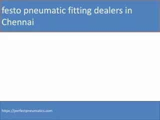 festo pneumatic fitting dealers in Chennai