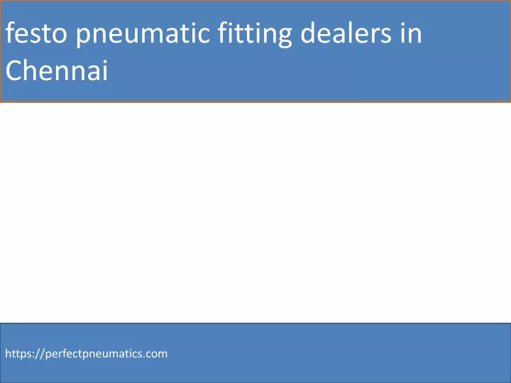 festo pneumatic fitting dealers in chennai