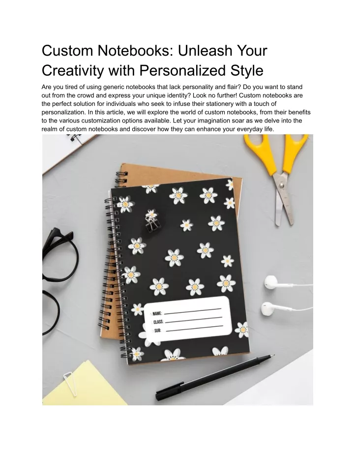 custom notebooks unleash your creativity with