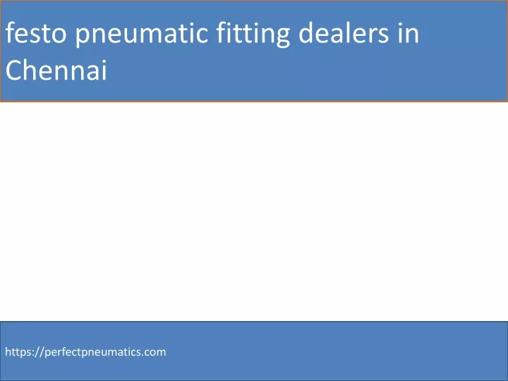 festo pneumatic fitting dealers in chennai