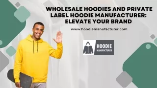 Wholesale Hoodies and Private Label Hoodie Manufacturer: Elevate Your Brand
