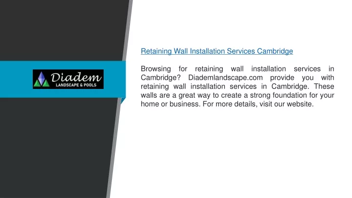 retaining wall installation services cambridge
