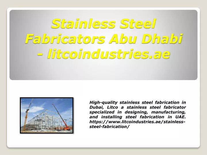 stainless steel fabricators abu dhabi litcoindustries ae