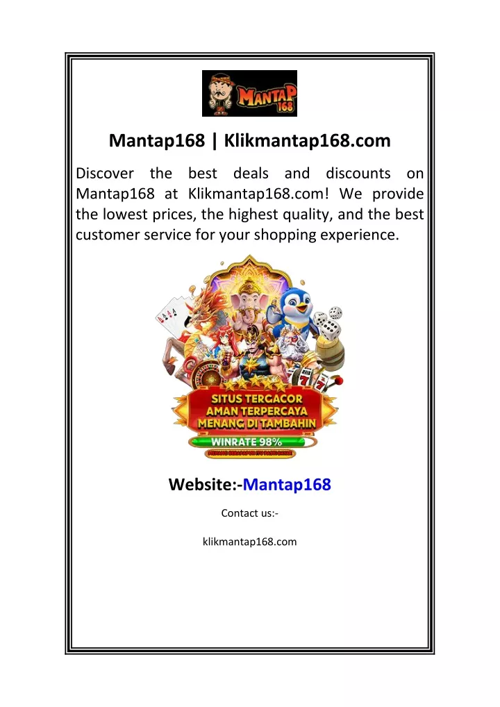 mantap168 klikmantap168 com