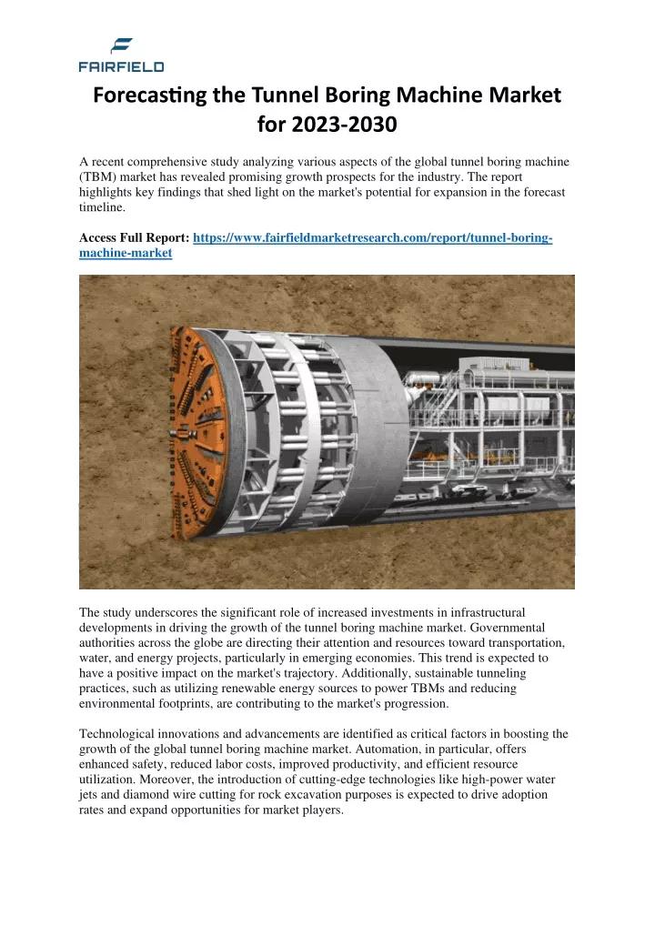 forecasting the tunnel boring machine market