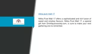 Nikka Pure Malt 17 | Drinkliquorsociety.com